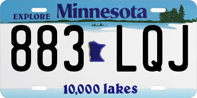 MN license plate 883LQJ