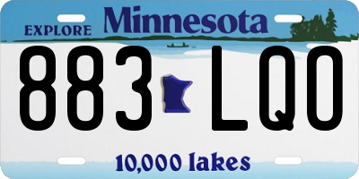 MN license plate 883LQO