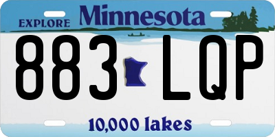 MN license plate 883LQP