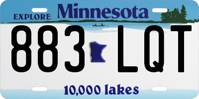 MN license plate 883LQT