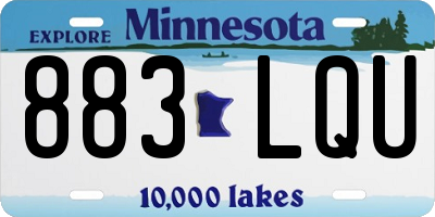 MN license plate 883LQU