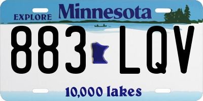 MN license plate 883LQV