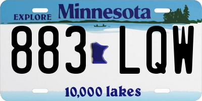 MN license plate 883LQW