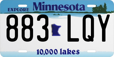 MN license plate 883LQY