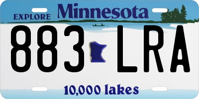 MN license plate 883LRA