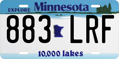 MN license plate 883LRF
