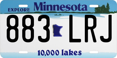 MN license plate 883LRJ