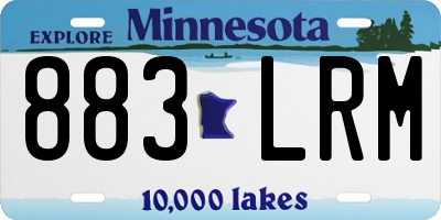 MN license plate 883LRM