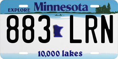 MN license plate 883LRN