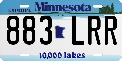 MN license plate 883LRR