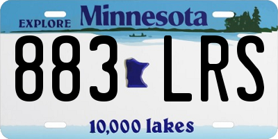 MN license plate 883LRS