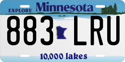 MN license plate 883LRU