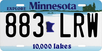 MN license plate 883LRW