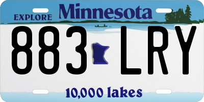 MN license plate 883LRY
