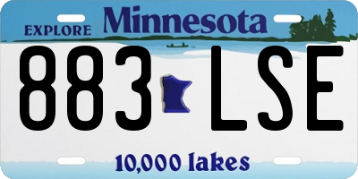 MN license plate 883LSE