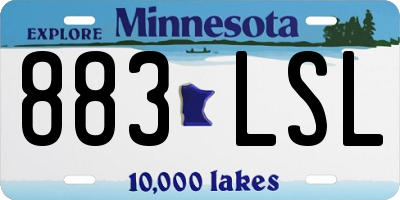 MN license plate 883LSL
