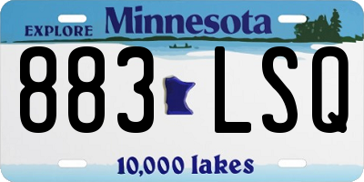 MN license plate 883LSQ
