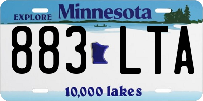 MN license plate 883LTA