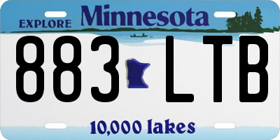 MN license plate 883LTB