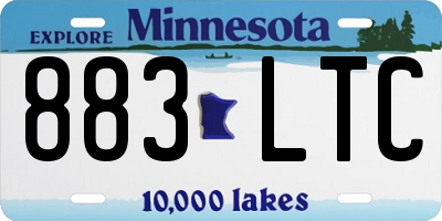 MN license plate 883LTC