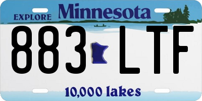 MN license plate 883LTF
