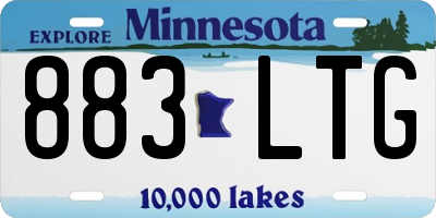 MN license plate 883LTG