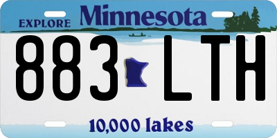 MN license plate 883LTH