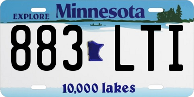 MN license plate 883LTI