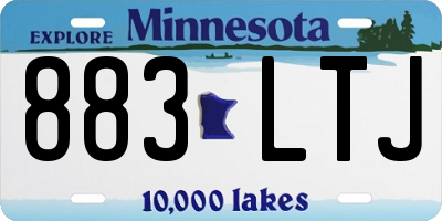 MN license plate 883LTJ