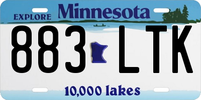 MN license plate 883LTK