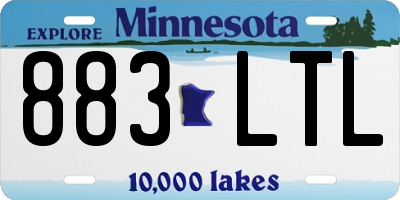 MN license plate 883LTL