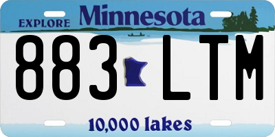 MN license plate 883LTM