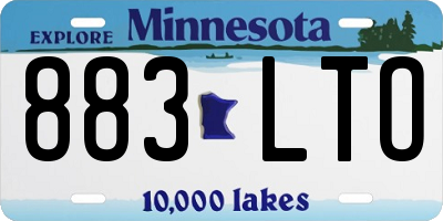 MN license plate 883LTO