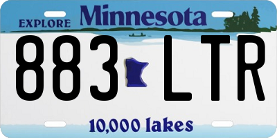 MN license plate 883LTR