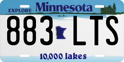 MN license plate 883LTS