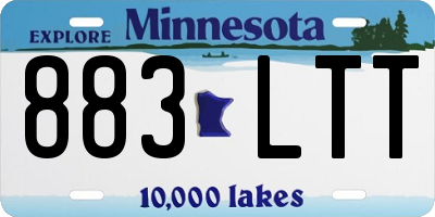 MN license plate 883LTT