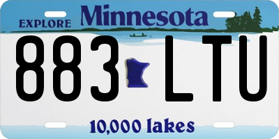 MN license plate 883LTU