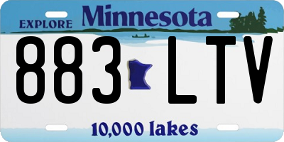 MN license plate 883LTV