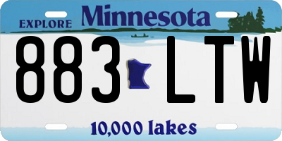 MN license plate 883LTW