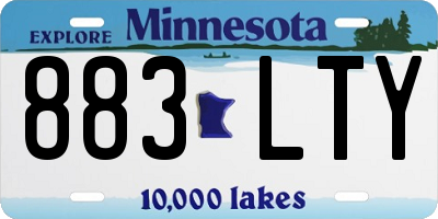 MN license plate 883LTY