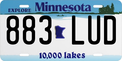 MN license plate 883LUD