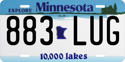 MN license plate 883LUG