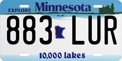 MN license plate 883LUR