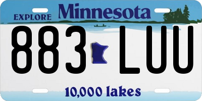 MN license plate 883LUU