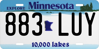 MN license plate 883LUY