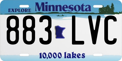 MN license plate 883LVC
