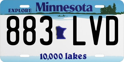 MN license plate 883LVD