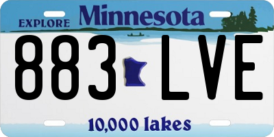 MN license plate 883LVE