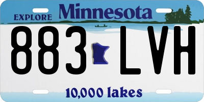 MN license plate 883LVH