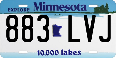 MN license plate 883LVJ